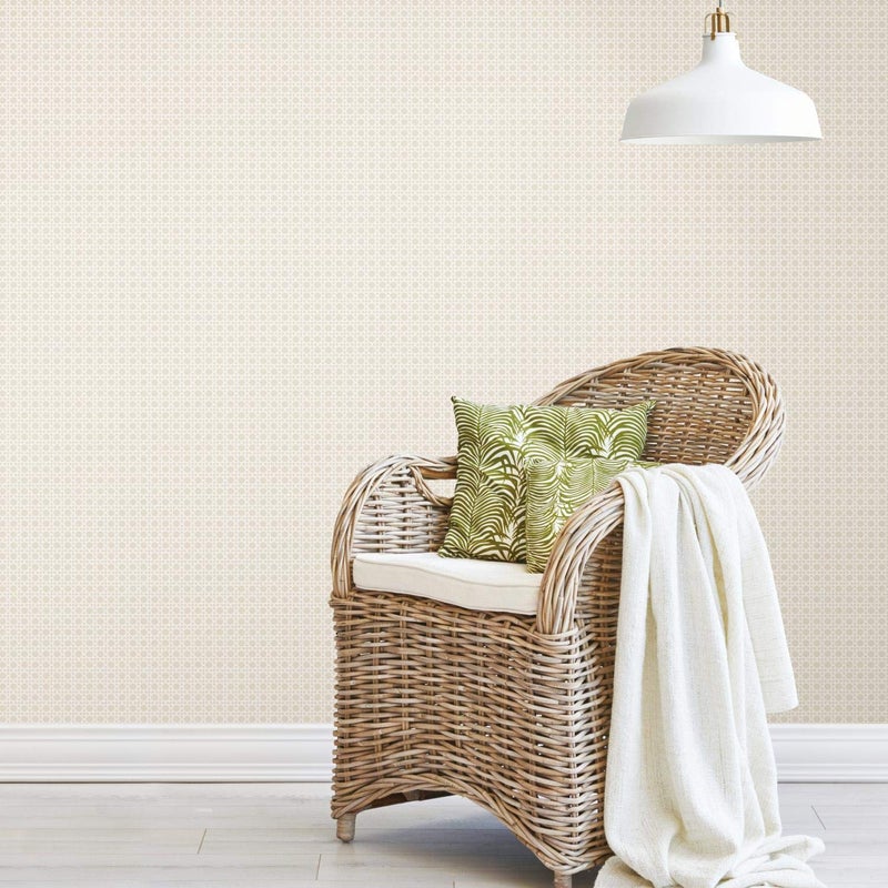 RoomMates RMK11305RL Tan Caining Peel and Stick Wallpaper, 18"L x 18"W - Image 2